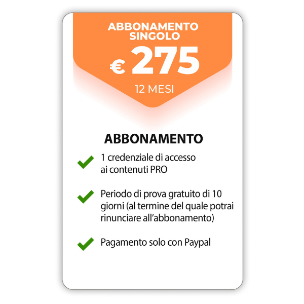 Abbonamento singolo con prova
